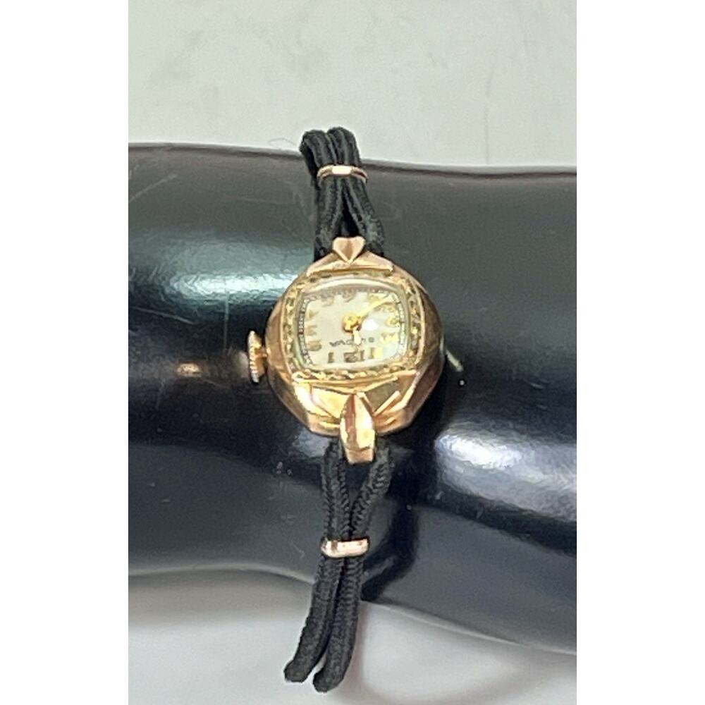 1940’s BULOVA Art Deco 10K Rolled Gold Plate Ladies Wrist Watch Cord Band READ - Picture 15 of 16